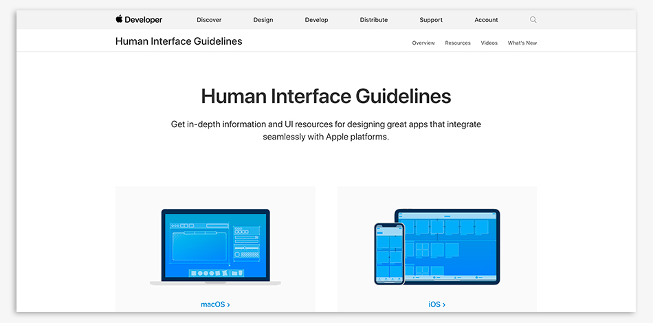 human interface apple, sistema de diseño, guia de estilos,